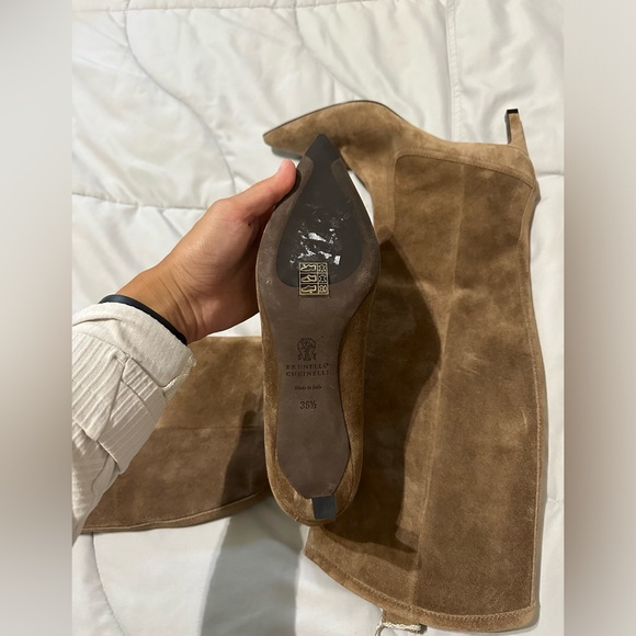 BRUNELLO CUCINELLI
Suede Monili Stiletto Riding Boots - Picture 10 of 10